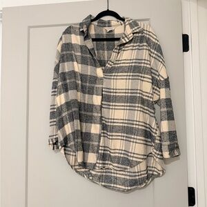 French Connection Flannel Plaid Button-Up Shirt